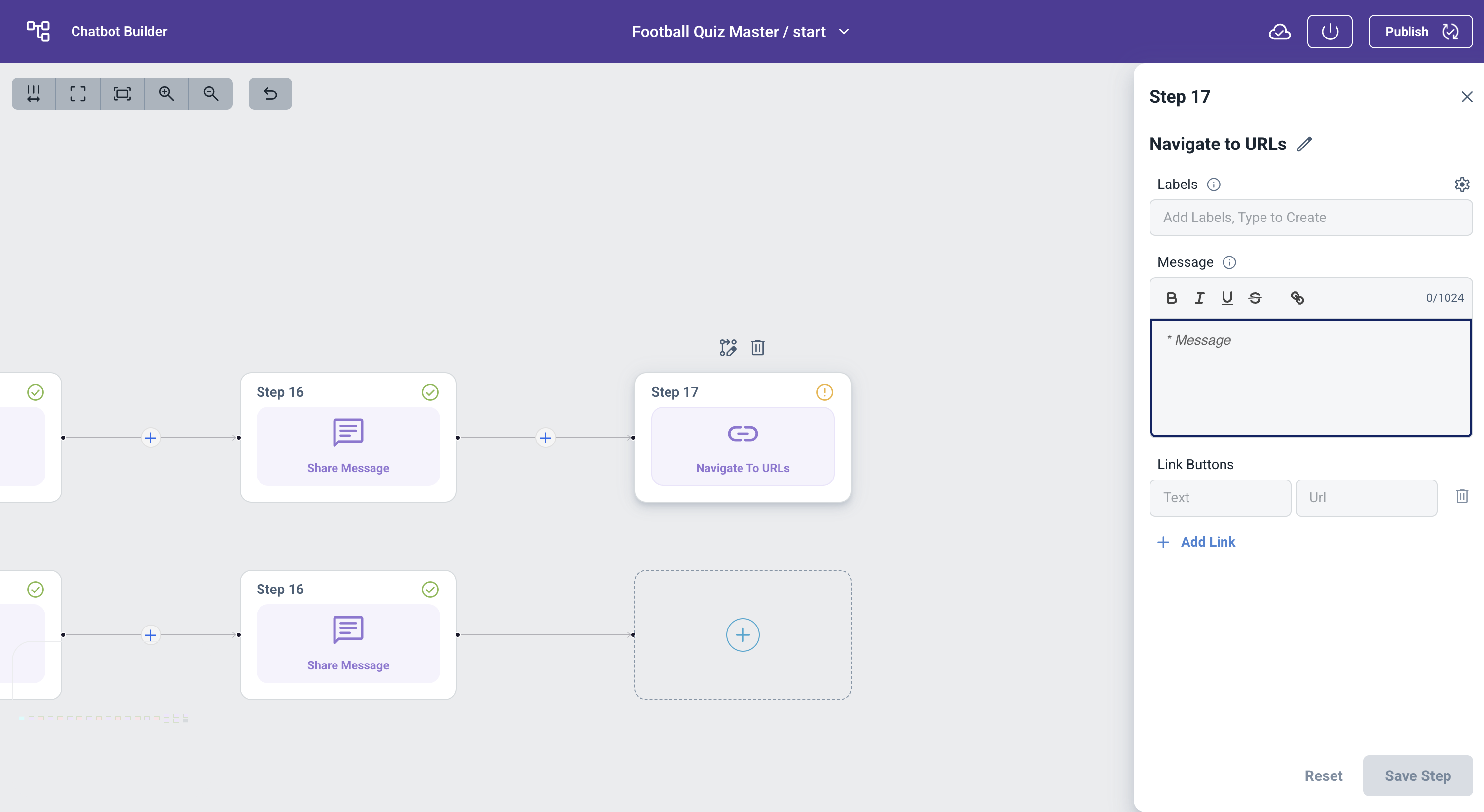 Navigate to URLs Node Example